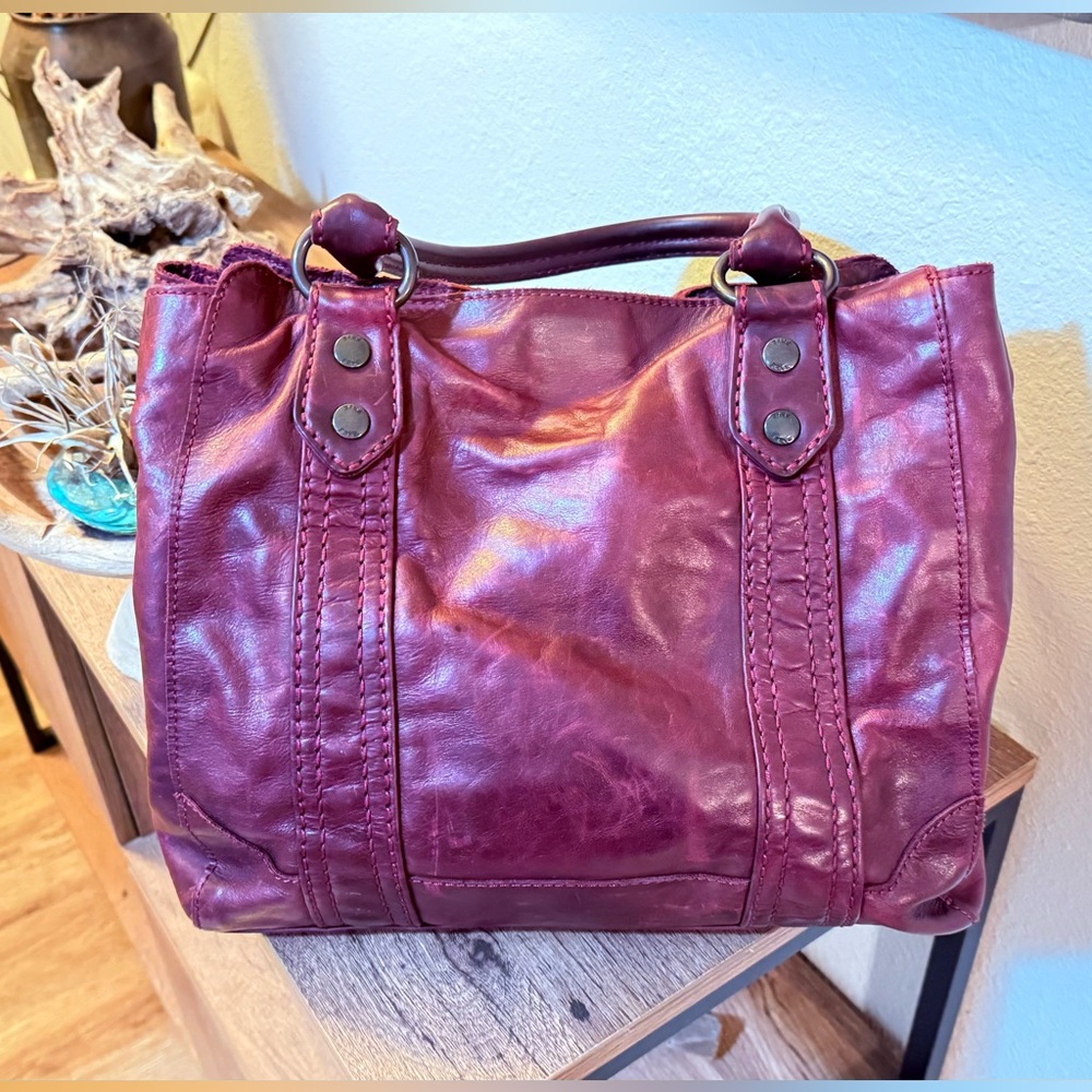 Frye Melissa Maroon Leather Shoulder Bag